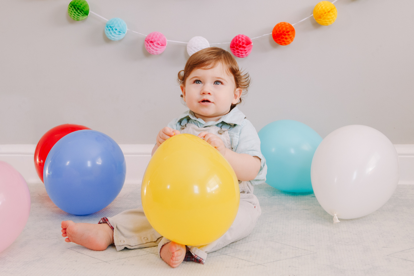 Cute Baby Boy Celebrating His Birthday     